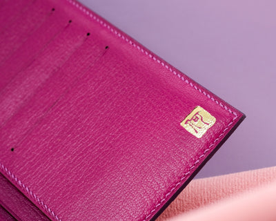 Bespoke Long Wallet in Multi-Purple Galaxy Crocodile