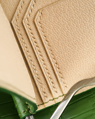 Bespoke Money Clip in Pine Green Alligator