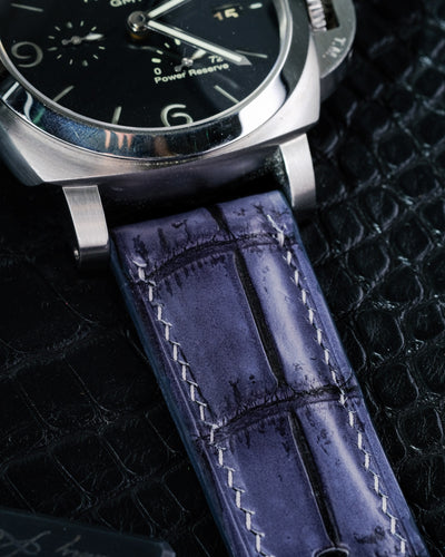 Bespoke Watch Strap in 2 Tone Grey Crocodile