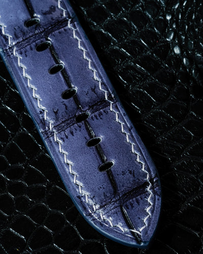 Bespoke Watch Strap in 2 Tone Grey Crocodile