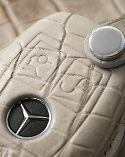Bespoke Key Fob Cover in Natural Himalayan Crocodile