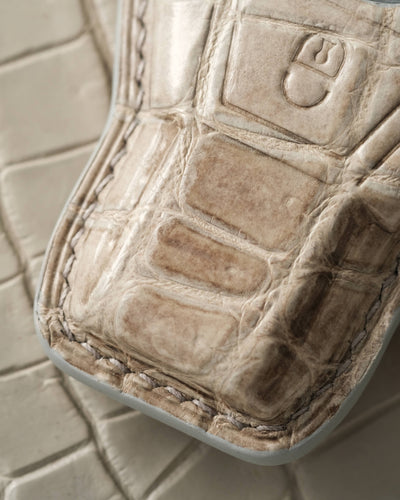 Bespoke Key Fob Cover in Natural Himalayan Crocodile