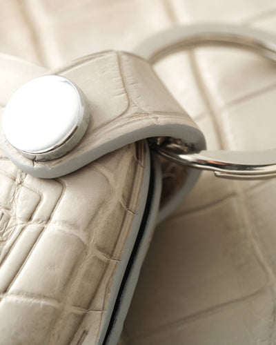 Bespoke Key Fob Cover in Natural Himalayan Crocodile