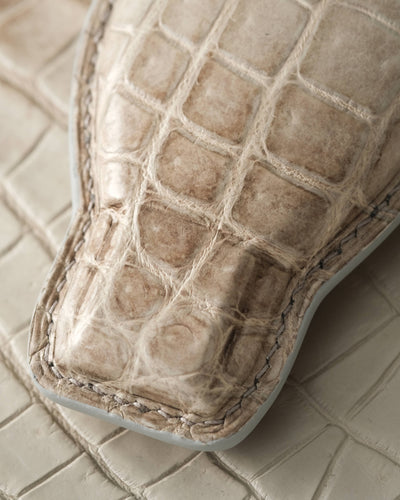 Bespoke Key Fob Cover in Natural Himalayan Crocodile