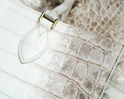 Bespoke Ladies Handbag in Natural Himalayan Crocodile