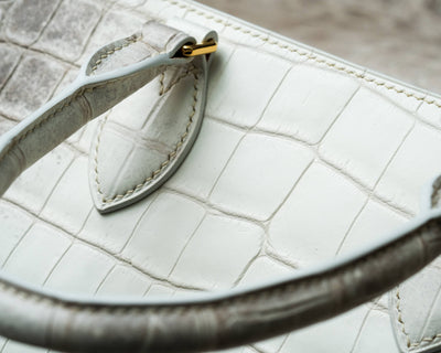 Bespoke Ladies Handbag in Natural Himalayan Crocodile
