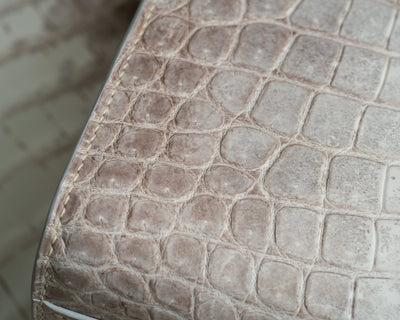 Bespoke Ladies Handbag in Natural Himalayan Crocodile
