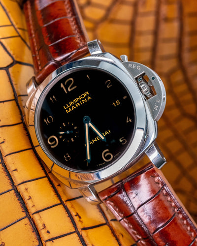 Bespoke Watch Strap in 2 Tone Dark Brown Crocodile