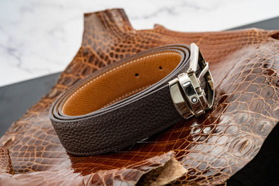 Bespoke Reversible Belt in Brown Epsom & Dark Brown Togo
