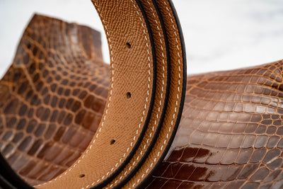 Bespoke Reversible Belt in Brown Epsom & Dark Brown Togo