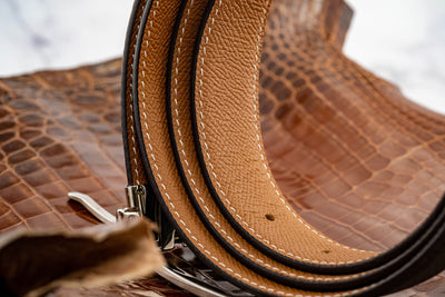 Bespoke Reversible Belt in Brown Epsom & Dark Brown Togo