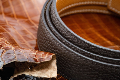 Bespoke Reversible Belt in Brown Epsom & Dark Brown Togo