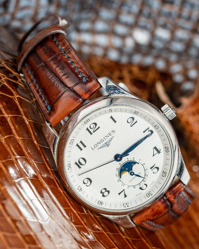 Bespoke Watch Strap in 2 Tone Dark Brown Crocodile