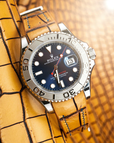 Bespoke Watch Strap in 2 Tone Chestnut Brown Crocodile