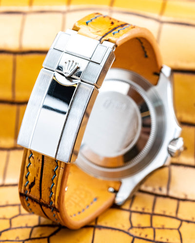 Bespoke Watch Strap in 2 Tone Chestnut Brown Crocodile