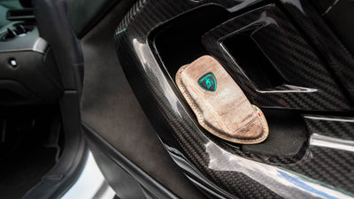 Bespoke Key Fob Cover in Natural Himalayan Crocodile