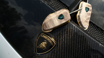 Bespoke Key Fob Cover in Natural Himalayan Crocodile