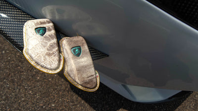 Bespoke Key Fob Cover in Natural Himalayan Crocodile