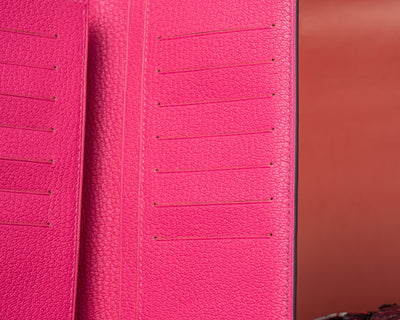 Bespoke Long Wallet in Tie Dye Red Crocodile