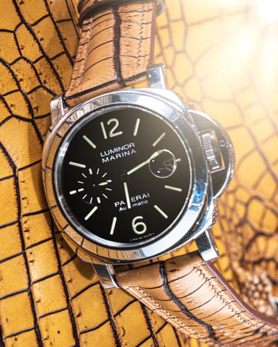 Bespoke Watch Strap in 2 Tone Chestnut Brown Crocodile