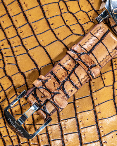 Bespoke Watch Strap in 2 Tone Chestnut Brown Crocodile