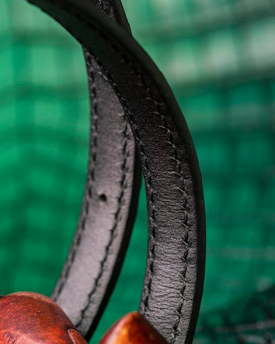 Bespoke Reversible Belt in Hunter Green Crocodile & Black Box