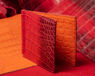 Bespoke Money Clip in Red Himalayan Crocodile