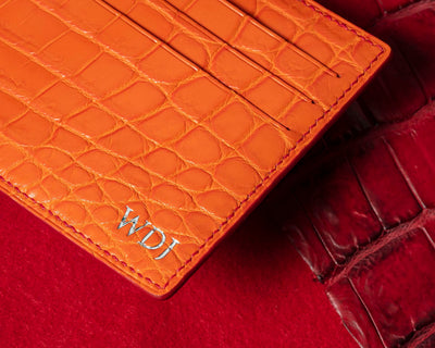Bespoke Money Clip in Red Himalayan Crocodile