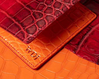 Bespoke Money Clip in Red Himalayan Crocodile