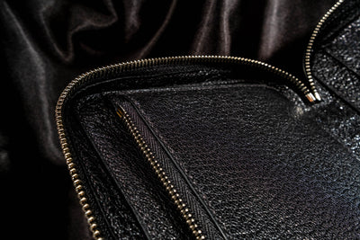 Bespoke Long Wallet in Black Chevre