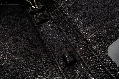 Bespoke Long Wallet in Black Chevre