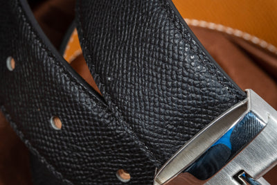 Bespoke Reversible Belt in Black & Chestnut Brown Epsom