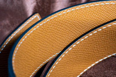 Bespoke Reversible Belt in Black & Chestnut Brown Epsom