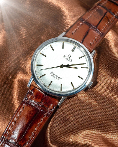 Bespoke Watch Strap in 2 Tone Dark Brown Crocodile