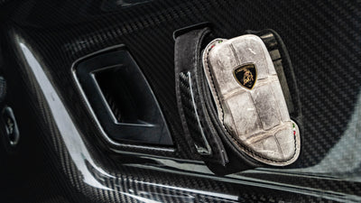Bespoke Key Fob Cover in Natural Himalayan Crocodile