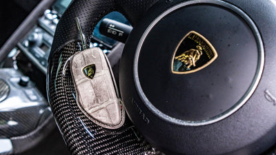 Bespoke Key Fob Cover in Natural Himalayan Crocodile