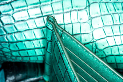 Bespoke Money Clip in Ombre Green Crocodile Leather