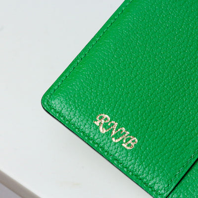 Bespoke Long Wallet in Apple Green Chèvre