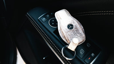 Bespoke Key Fob Cover in Natural Himalayan Crocodile