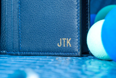 Bespoke Long Wallet in Baby Blue Himalayan Crocodile