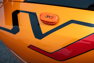 Bespoke Key Fob Cover in Matte Orange Crocodile