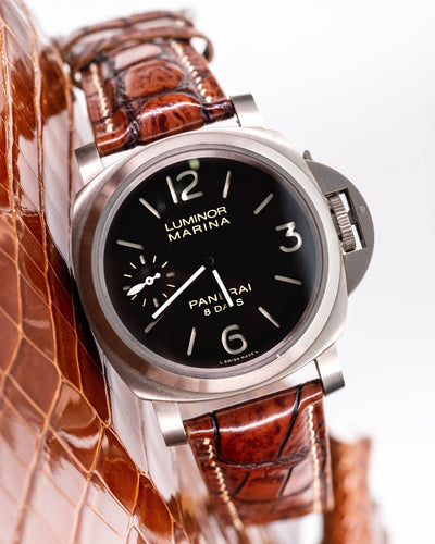 Bespoke Watch Strap in 2 Tone Dark Brown Crocodile