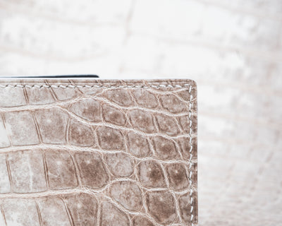 Bespoke Money Clip in Natural Himalayan Crocodile