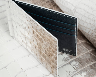 Bespoke Money Clip in Natural Himalayan Crocodile