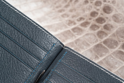 Bespoke Money Clip in Natural Himalayan Crocodile