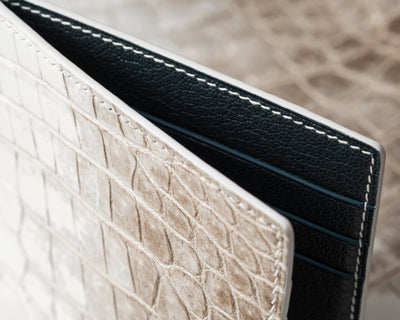 Bespoke Money Clip in Natural Himalayan Crocodile