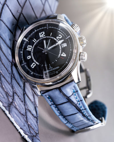 Bespoke Watch Strap In 2 Tone Grey Crocodile