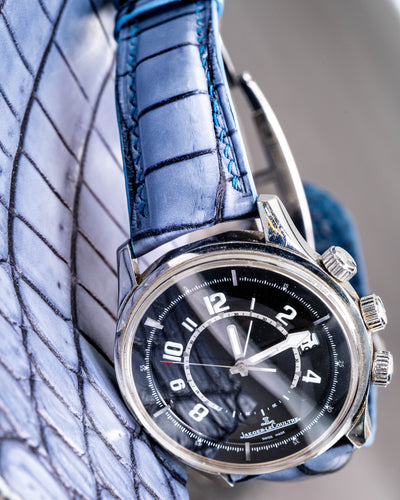 Bespoke Watch Strap In 2 Tone Grey Crocodile