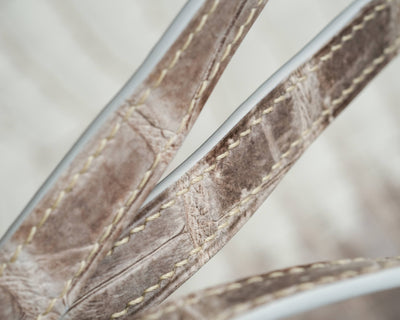 Bespoke Ladies Handbag in Natural Himalayan Crocodile