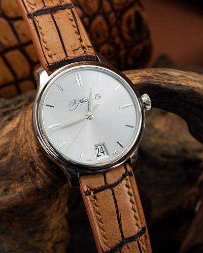 Bespoke Watch Strap in 2 Tone Chestnut Brown Crocodile